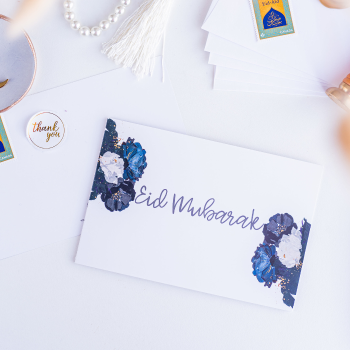 Monochrome Floral Eid Cards